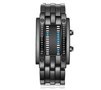 Miskall Orologio digitale Binary Matrix Blue LED per uomo e donna, design elegante e futuristico con tecnologia avanzata