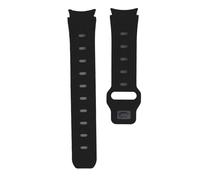 Miskall Watch Bands, Classic Silicone Football Texture Replacement Wrist Strap Quick Release Dual Color Watch Wristband for Galaxy Watch 6 5 4 (Black)