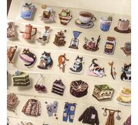 MisKepaa 6 Rolls Scrapbook Tape Stickers,Scrapbooking Pre-Cut Pet Washi Tape Accessori per Journaling,Diaries,Scrapbooking,Junk Journal,Photo Frame,Diy Craft (Leisure Time)