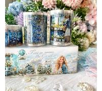 MisKepaa Set di Adesivi per Scrapbooking, 3 Rotoli Pre-Tagliati Washi Tape PET, Nastri Floreali per Accessori Scrapbook, Bullet Journal, Scrapbooking, DIY Crafts, Pittura (Daisy Fence)