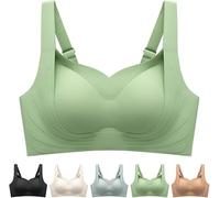 Miskyle Bra, ZenaLift - Reggiseno senza ferretto di supporto per un comfort tutto il giorno, copertura completa, reggiseno morbido senza ferretto, Verde chiaro, M