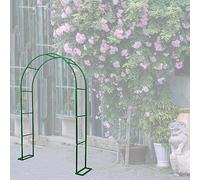 MISKYN Arco da Giardino Telaio in Metallo 120CM 140CM 180CM 240CM 350CM Largo Arco per Rose Rampicanti con Basi, Facile Montaggio, Piante Rampicanti Supporto Traliccio Pergolato,Verde,W1.4M*H2.3M
