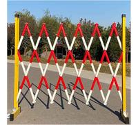 MISKYN Transenne da Esterno Sistema di Barricate Mobili | Barriere di Sicurezza Espandibili Tubo in Acciaio Robusto Spesso 25 Mm | Barricate con Ruote,1.2 * 6m