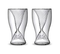 MISNODE 2 Bicchierini da Liquore Trasparenti a Doppio Strato, Bicchierini da Liquore Innovativi, Bicchierini da Liquore Rotondi a Coda di Sirena, Bicchierini Trasparenti per Feste in Casa, Bar, Vodka,