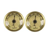 MISNODE 2 igrometri per sigari, igrometro meccanico rotondo, misuratore di umidità portatile vintage, monitor di umidità per sigari Humidor giardino cantina serra