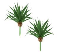 MISNODE 2 Piante Succulente Artificiali, Piante Grasse Finte Real Touch, Piante di Aloe Artificiale Senza Vaso per Interni Ed Esterni, Piante Finte per Serra per la (A)