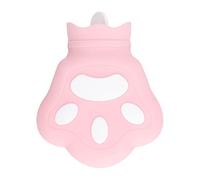 MISNODE Borsa per Acqua Calda con Zampa D'Orso, Simpatica Borsa per Acqua Calda in Silicone per Riscaldamento a Microonde, Previene Le Perdite a Prova di Esplosione Mani Carine Nella Borsa(Rosa)