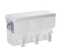 MISNODE Dispenser per Bevande a 3 Scomparti con 3 Rubinetti, Dispenser per Bevande da 3,5 Litri di Grande Capacità Dispenser per Acqua in Plastica per Uso Quotidiano per Feste, Dispenser per(Bianco)