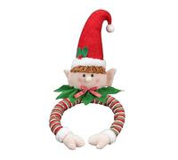 MISNODE Puntale per Albero di Natale in Peluche Grande, Ornamento Invernale Stile Elfo