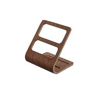 MISNODE Remote Caddy con 2 slot Media Organizer, rustico, supporto per telecomando in legno, supporto per tavolo TV, scatola per rack verticale casa, marrone scuro