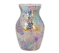 MISNODE Vaso in Vetro a Mosaico,Vaso Decorativo Squisito Lucido in Stile Europeo,Vaso in Vetro per Fiori per Arredamento,Grandi Vasi per Fiori Moderni per Tavolo del Salotto,per la Decorazione della C