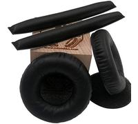 Misodiko - Kit di fascia e Ear Pads cuscino per Sennheiser HD25, HD25 - 1 II | parti di riparazione cuffie auricolari con fascia per testa | in pelle nera
