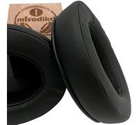 misodiko [Upgraded Comfy Memory Foam Ear Pads Cushions - Black Protein Leather -Suitable for Large Over The Ear Headphones - Compatible with ATH M50, ATH-M50x, ATH-M30x, MSR7NC, ATH-M40x