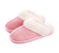 Misolin Pantofole Scamosciate da Donna Uomo Invernali Interne Ciabatte Casa Morbida Autunno Inverno Schiuma Memoria Pavimento Indoor Outdoor,Rosa S(270)=36.5/38 EU
