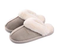 Misolin Pantofole Scamosciate da Donna Uomo Invernali Interne Ciabatte Casa Morbida Autunno Inverno Memoria Schiuma Pavimento Indoor Outdoor,Santorini XL(300)=42.5/44 EU