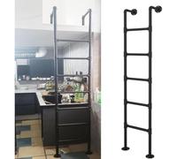 Misorat Scala Resistente dell'uscita di Emergenza per Il pozzo della Finestra, Scala del Letto del soppalco del Metallo montata al Muro, Scala Industriale del Letto a Castello del Tubo del Ferro,3.0M