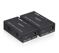 MISOTT HDMI Extender 60M Ethernet, Ricevitore Trasmettitore HDMI a RJ45 Cat5e Cat6 Cat7, Supporto 1080p, 3D, HDCP, EDID per PC, DVD, PS4, Laptop