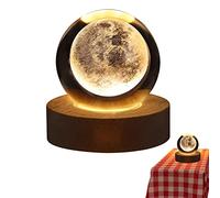 MISOYER Lampada da Notte con sferaa di Saturn,sferaa di,Lampada da Notte con Base in Legno | Luce Notturna con sferaa di,sferaa con Decorazione Modello