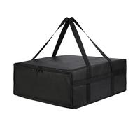misppro Borsa termica per la consegna della pizza, completamente isolata, per conservare cibi caldi e freddi, con maniglia rinforzata per il trasporto per catering professionale, colore nero