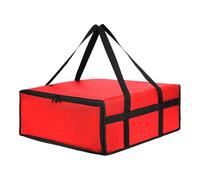misppro Borsa termica per la consegna della pizza, completamente isolata, per conservare cibi caldi e freddi, con maniglia rinforzata per il trasporto per catering professionale, rosso