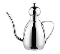 misppro Oliera in acciaio inox per salsa di soia, aceto, olio, erogatore antigoccia, 0,35 l/0,6 l/1 l, argento, 1 l