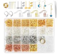 Mispudin 3730 Pezzi Kit per Fare Orecchini Fai Da Te - Ganci, Monachelle e Accessori per Gioielli e Riparazioni
