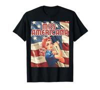 Miss Americana - Rosie The Riveter - Fascia con bandiera USA Maglietta