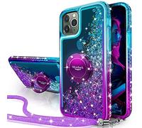 Miss Arts Cover per iPhone 11 Pro, [Silverback] Custodia Glitter di in TPU con Supporto, Pendenza Colore Diamond Liquido Cover per iPhone 11 Pro 5.8 -Porpora