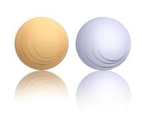 Miss Bakery's House® Cake Board 2 mm - Ø 15 + 20 + 25 + 30 cm - Vassoio per torta double face - argento e oro - set di 4 - Sottopentola - piatto - rivestito - rotondo