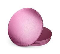 Miss Bakery's House® Cake Drum - 12 mm - Ø 30 cm - rosa - 5 pezzi - sottobicchieri per torta - piatto - spesso - resistente - rivestito - rotondo