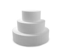 Miss Bakery's House® Dischi in polistirolo - Cake Dummy - Set 1-5,5 cm - Ø 10 cm + 15 cm + 20 cm - 3 livelli - Cake-Pops