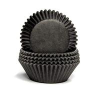 Miss Bakery's House® Stampi per muffin di carta, standard, Ø 50 mm x 30 mm, nero, 75 pezzi, da cuocere insieme in forno