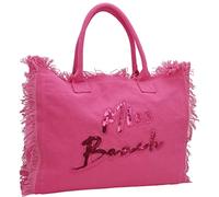 Miss Beach - Borsa da Spiaggia Con Chiusura Zip per Vacanze, Borsa Mare