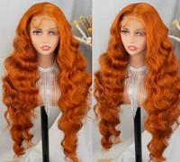 MISS FANCY Parrucca da 81 cm, con retina frontale in pizzo e pizzo frontale, 33 x 15 cm, HD, pre-pizzicata senza colla, con peli di bambino, fibra sintetica resistente al calore, da indossare tutti i