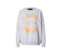 miss goodlife Felpa 'Cool People Smile' grigio sfumato / arancione scuro Donna miss goodlife M grigio sfumato / arancione scuro
