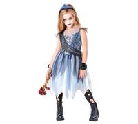 Miss Halloween Ballo Regina Principessa Costume Bambina Horror Fantasma Vestito