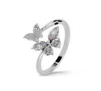 Miss Highness Anello in argento Sterling 925 per donne e ragazze, anello con promessa a cuore, misura regolabile, gioiello minimale con certificato di autenticità, compleanno, anniversario, regalo per