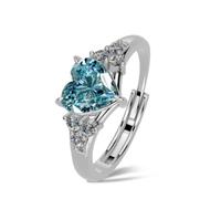 Miss Highness Anello in argento Sterling 925 per donne e ragazze, anello con promessa a cuore, misura regolabile, gioiello minimale con certificato di autenticità, compleanno, anniversario, regalo per