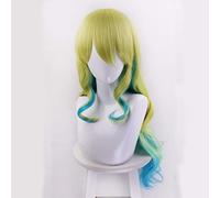 Miss Kobayashi's Dragon Women Hair Kobayashi San Chi No Maid Quetzalcoatl Lucoa Parrucca lunga Cosplay + Cappellino parrucca gratuito