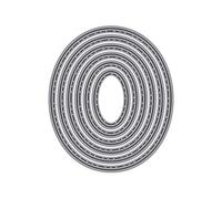 MISS KUTY Fustella fine ZAG Forme geometriche Ovali 6u. Per tagliare carta, cartoncino, EVA e fogli di alluminio per progetti di cartoleria, scrapbooking e artigianato