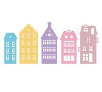 MISS KUTY ZAG Fine Die Altre case 5u. Per tagliare carta, cartoncino, EVA e fogli di alluminio per progetti di cartoleria, scrapbooking e artigianato