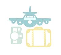 MISS KUTY ZAG sottile Die Altri aereo, valigia e fotocamera 3u. Per tagliare carta, cartoncino, EVA e fogli di alluminio per progetti di cartoleria, scrapbooking e artigianato