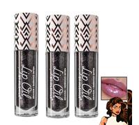 Miss Lady Diamond Black,Black Glitter Lipstick,Glitter Liquid Color Changing Lipsticks,Sparkling Glossy Liquid Lipstick Lip Gloss For Women (3PCS,#1)