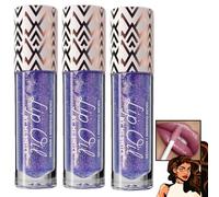 Miss Lady Diamond Black,Black Glitter Lipstick,Glitter Liquid Color Changing Lipsticks,Sparkling Glossy Liquid Lipstick Lip Gloss For Women (3PCS,#3)