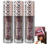 Miss Lady Diamond Black,Black Glitter Lipstick,Glitter Liquid Color Changing Lipsticks,Sparkling Glossy Liquid Lipstick Lip Gloss For Women (3PCS,#5)
