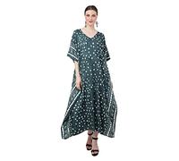 Miss Lavish London Abiti da Donna caftani, Verde Rilassante,42