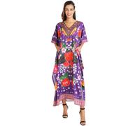 Miss Lavish London Abito Caftano - Caftani da Donna - Caftani da Donna Adatti per Adolescenti e Donne Adulte in Taglia da Normale a Plus [144-VIOLA 24-28] Regalo di Capodanno