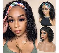 Miss Lee Parrucca riccia per capelli umani Nessuna parrucca riccia frontale in pizzo per donne nere capelli umani senza colla 100% capelli vergini brasiliani fatti a macchina parrucca con fascia per