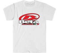 MISS LILLY Beta Racing Motorcycle Logo T-Shirt Fit Casual Graphic Short Sleeve Tops White S