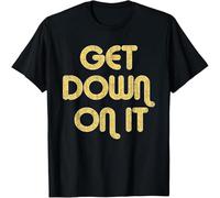 MISS LILLY Get Down ON IT Vintage Large Print T-Shirt Black XXL